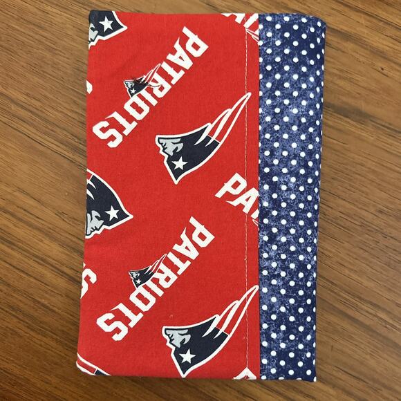 Handmade Fabric Notebook Pad Cover 6"x 9.5" NFL New England Patriots - Picture 3 of 3